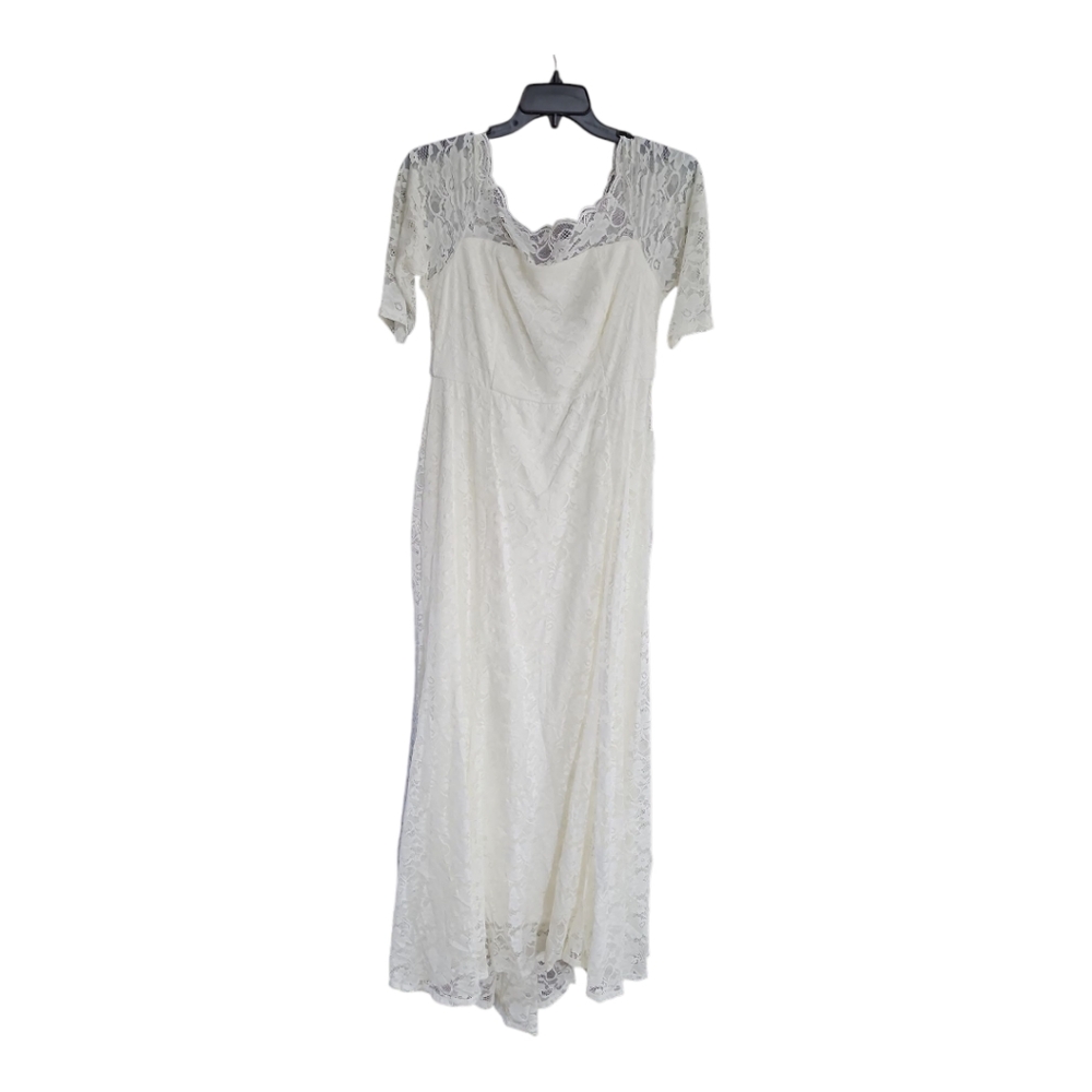 NWT Torrid Wedding Gown/Dress Ivory Lace Off Shoulder Fit & Flare 18 - Picture 12 of 15